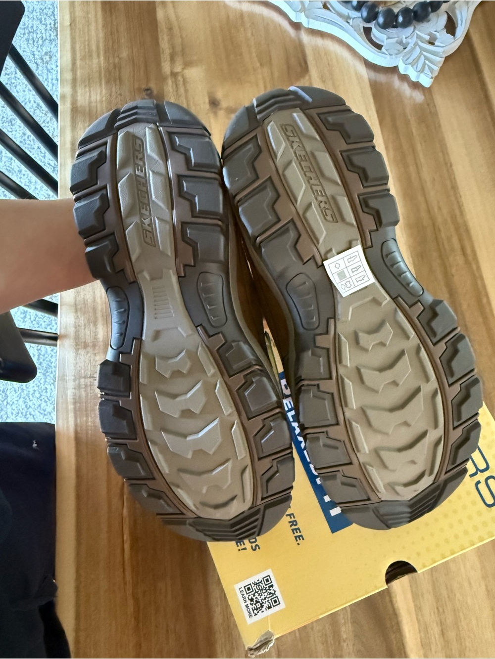 Skechers Brown Men's Slip-In Shoes - Picture 3 of 5